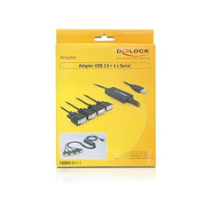DeLOCK 61887 câble Série Noir 1,4 m USB 2.0 RS-232