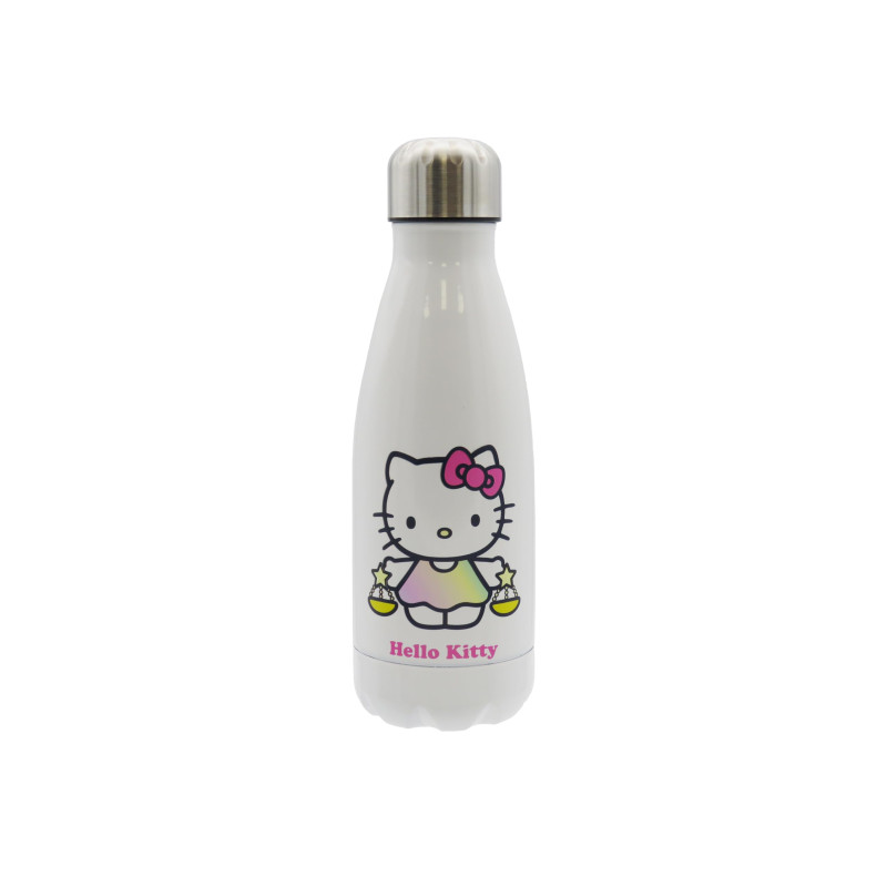 CYPBRANDS CyP Brands-Hello Kitty Sanrio Bouteille d'eau Bidon Gourde Horoscope Balance 550 ml Blanc Produit officiel CYPBRANDS CyP Brands-Hello Kitty Sanrio Bouteille d'eau Bidon Gourde Horoscope Balance 550 ml Blanc Produit officiel