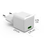 Hama 20W Chargeur USB C Rapide Compatible iPhone, Samsung, MacBook - [PD + QC 3.0] [Recharge Optimisée] [1 Port USB C] Blanc
