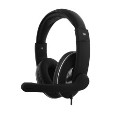 T'nB - Casque Micro Filaire, Connexion USB-A, Micro Omnidirectionnel, Idéal pour Télétravail et Visioconférence - Noir