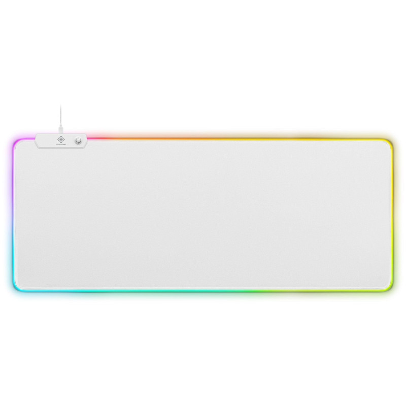 DELTACO Tapis de Souris XXL 90 x 36 x 0,4cm - LED RGB Rétroéclairé Modes Dynamiques (6) Statiques (7) et Respirant - Surface en DELTACO Tapis de Souris XXL 90 x 36 x 0,4cm - LED RGB Rétroéclairé Modes Dynamiques (6) Statiques (7) et Respirant - Surface en