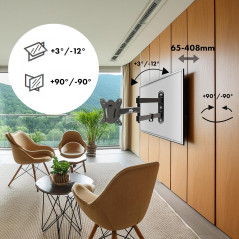 Maclean MC-417 Support pour TV ou Moniteur Max. VESA 100x100 13-32" 30kg Noir