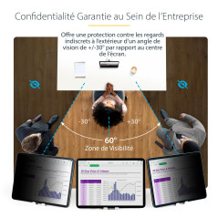 StarTech.com Filtre de Confidentialité à 4 Directions pour iPad Pro 11", 3e Gén et Plus, Portrait/Paysage, +/- 30° de Vue