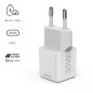 Hama 30W Chargeur USB C Rapide Compatible iPhone, Samsung, MacBook - [PD + QC 3.0] [Recharge Optimisée] [1 Port USB C] Blanc