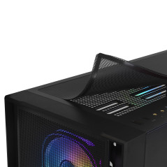 NOX Xtreme Products Hummer Plasma - Semitower ATX | M-ATX | ITX, Panneau Frontal en Mesh et Verre trempé Inclus, Espace pour 7 V