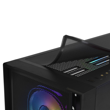 NOX Xtreme Products Hummer Plasma - Semitower ATX | M-ATX | ITX, Panneau Frontal en Mesh et Verre trempé Inclus, Espace pour 7 V