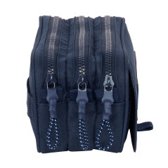 Safta Kappa Blue Night Trousse triple grande trousse pour enfant, idéale pour les enfants d'âge scolaire, confortable et polyval