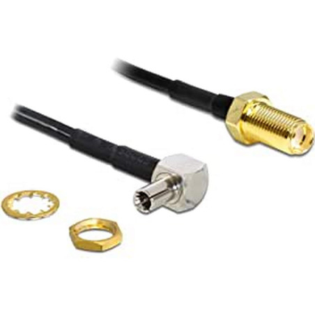 DeLOCK 88487 14.5m TS-9 SMA Noir câble coaxial - câbles coaxiaux (TS-9, SMA, 14.5 cm, Noir)