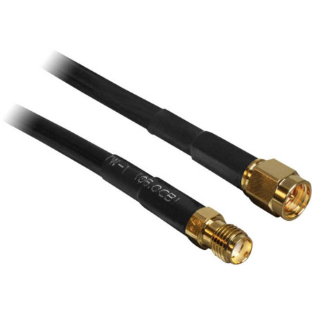 DeLOCK 88445 Câble 5m SMA Prise mâle/Femelle Noir