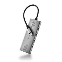 NGS WONDER4-C Adaptateur multiport USB-C 4 en 1, Hub avec 4 Ports USB 3.0, Haute Vitesse 5 Gbps, Compatible avec PC, Mac et Tabl