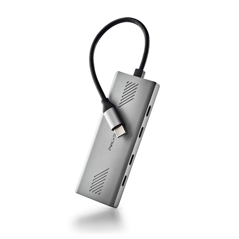 NGS WONDER4-C Adaptateur multiport USB-C 4 en 1, Hub avec 4 Ports USB 3.0, Haute Vitesse 5 Gbps, Compatible avec PC, Mac et Tabl NGS WONDER4-C Adaptateur multiport USB-C 4 en 1, Hub avec 4 Ports USB 3.0, Haute Vitesse 5 Gbps, Compatible avec PC, Mac et Tabl