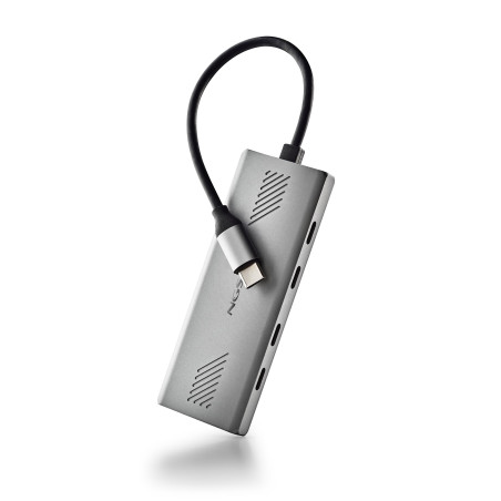 NGS WONDER4-C Adaptateur multiport USB-C 4 en 1, Hub avec 4 Ports USB 3.0, Haute Vitesse 5 Gbps, Compatible avec PC, Mac et Tabl