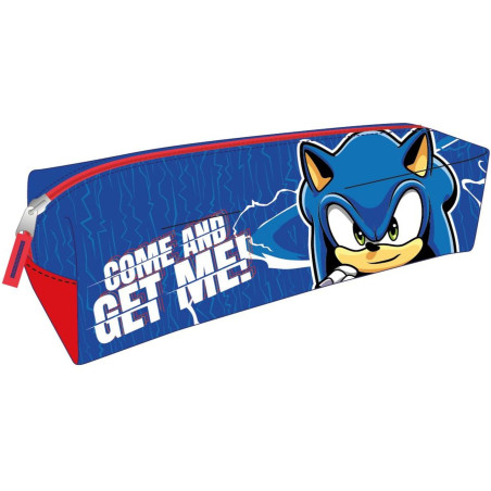 CERDÁ Life's Little Moments Trousse rectangulaire Sonic - Couleur Bleue - 20 x 5,5 x 5,5 cm - Fabriquée en Polyester - Fermeture
