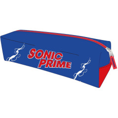 CERDÁ Life's Little Moments Trousse rectangulaire Sonic - Couleur Bleue - 20 x 5,5 x 5,5 cm - Fabriquée en Polyester - Fermeture