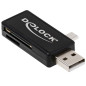 Delock Lecteur de Cartes Micro USB OTG + USB A mâle – Lecteur de Cartes (MMC, SD, microSD, SDHC, microSDHC, SDX Delock Lecteur de Cartes Micro USB OTG + USB A mâle – Lecteur de Cartes (MMC, SD, microSD, SDHC, microSDHC, SDX