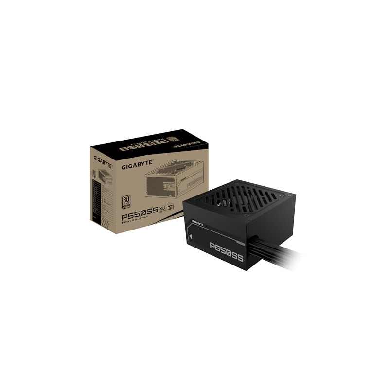 GIGABYTE P550SS Bloc d'alimentation - PCIe 5.0, 80 Plus Silver, Design entièrement modulaire, Ventilateur 120 mm, Compatible ATX