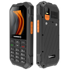 Téléphone à touches Hammer 6 LTE, grande batterie 2500mah jusqu'à 7 jours en veille, lampe de poche et touche SOS, technologie V