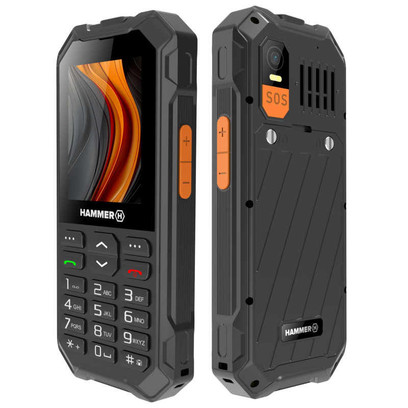 Téléphone à touches Hammer 6 LTE, grande batterie 2500mah jusqu'à 7 jours en veille, lampe de poche et touche SOS, technologie V Téléphone à touches Hammer 6 LTE, grande batterie 2500mah jusqu'à 7 jours en veille, lampe de poche et touche SOS, technologie V