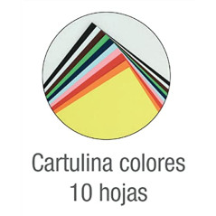Bloc de 10 feuilles de papier couleur Oxford en 10 couleurs assorties collées. Carton de 170 g.