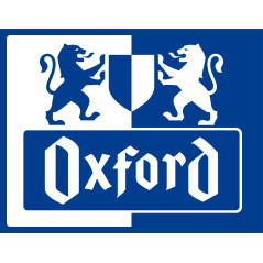Bloc de 10 feuilles de papier couleur Oxford en 10 couleurs assorties collées. Carton de 170 g.