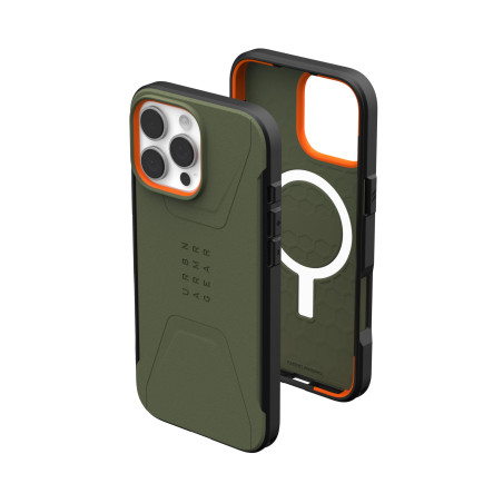 Urban Armor Gear Coque Civilian Mince, Robuste, élégante, Anti-Chocs et antidérapante de qualité Militaire pour iPhone 16 Pro 6,