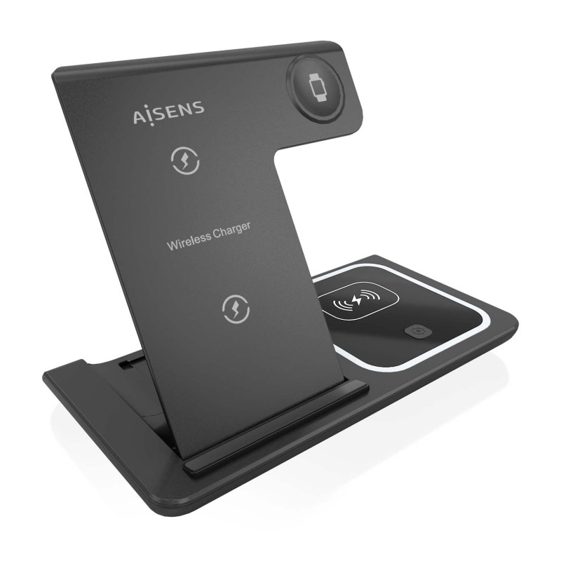 AISENS Chargeur sans Fil USB C 3 en 1 de 15 W pour téléphone Portable Apple Watch Ariculaires avec étui de Charge Blanc AISENS Chargeur sans Fil USB C 3 en 1 de 15 W pour téléphone Portable Apple Watch Ariculaires avec étui de Charge Blanc