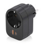 AISENS - ASPS-1A1C07-BK - Multiprise Murale Multifonction avec 1 Prise + 1 x USB-C 20 W PD3.0, 1 x USB-A 20 W QC3.0, Noir AISENS - ASPS-1A1C07-BK - Multiprise Murale Multifonction avec 1 Prise + 1 x USB-C 20 W PD3.0, 1 x USB-A 20 W QC3.0, Noir