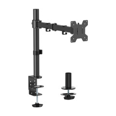 AISENS Support de Table Eco Rotatif et inclinable pour écran TV 10 kg 3 pivots 1 Bras de 17 32 Noir