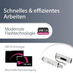 MediaRange MR917 Clé USB 3.0 64 Go Blanc