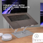 Mars Gaming MA-RSN, Support pour Ordinateurs Portables et Tablettes jusqu'à 17", Réglage en Hauteur + Inclinaison + Rotation 360 Mars Gaming MA-RSN, Support pour Ordinateurs Portables et Tablettes jusqu'à 17", Réglage en Hauteur + Inclinaison + Rotation 360