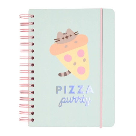 Grupo Erik - Bullet Journal Pointillé Pusheen - Carnet de Notes A5 - Notebook - Bullet Agenda - Carnet Spirale