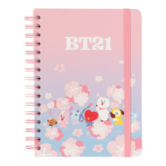 Grupo Erik - Bullet Journal Pointillé BT21 Rose, Carnet de Notes A5, Carnet Spirale, Bullet Journal Spirale, Bullet Agenda, Carn