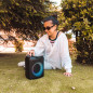 Woxter Monster Enceinte Portable Bluetooth avec Fonction karaoké, RVB, Batterie de 2000 mAh, Sortie 60 W, Multiples entrées Blue