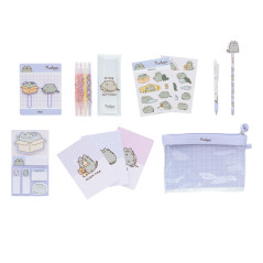Grupo Erik Pusheen Trousse à crayons avec cahiers A6, surligneurs et notes autocollantes | Marchandises Pusheen