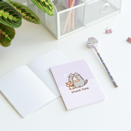 Grupo Erik Pusheen Trousse à crayons avec cahiers A6, surligneurs et notes autocollantes | Marchandises Pusheen