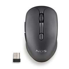 NGS | Evo Spook Souris sans Fil multimode, Rechargeable, 2,4 GHz + Bluetooth 5.1, 800/1200/1600 dpi, USB-A, 5 Boutons Silencieux