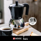 Monix Induction Inox | Cafetière italienne en aluminium et acier inoxydable, 9 tasses, poignée résistante à la chaleur, facile à Monix Induction Inox | Cafetière italienne en aluminium et acier inoxydable, 9 tasses, poignée résistante à la chaleur, facile à