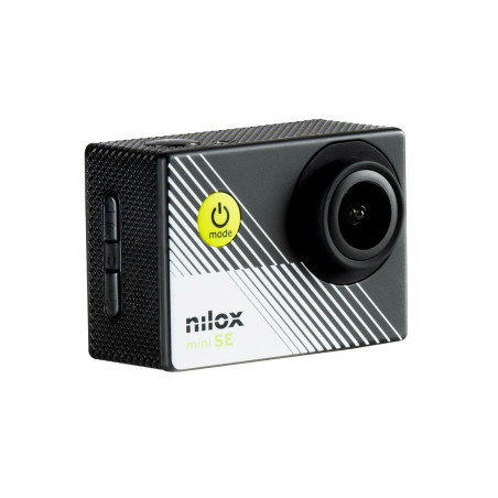 Nilox Action Cam Mini-SE, Action Cam 4K WiFi avec résolution 4K/30 IPS, stabilisateur électronique, écran 2" LCD, mémoire 64 Go,