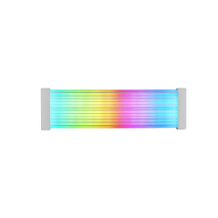 Mars Gaming MCA-24X, Gaine ARGB pour Câble d'Alimentation 24PIN ATX pour Carte Mère, LEDs Ultra-lumineuses, Éclairage ARGB Synch