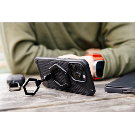 Urban Armor Gear UAG Support magnétique pour téléphone avec Aimant MagSafe Poignée Amovible en métal et béquille réglable avec R