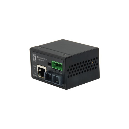 LevelOne IEC-4301 convertisseur de Support réseau 100 Mbit/s Monomode Noir