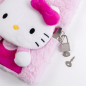Hello Kitty Girls Journal intime 3D avec cadenas A5 ligné en peluche pour l'école Hello Kitty Girls Journal intime 3D avec cadenas A5 ligné en peluche pour l'école