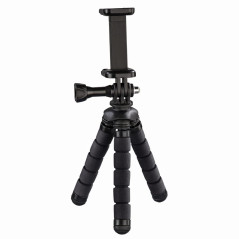 Mini trépied "Flex" pour smartphone et GoPro, 14 cm, noir