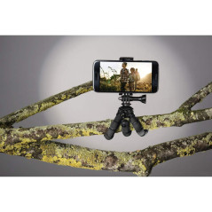 Mini trépied "Flex" pour smartphone et GoPro, 14 cm, noir