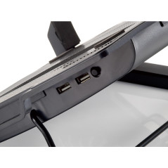 Conceptronic CNBCOOLSTAND1F Support de Refroidissement à 1 Ventilateur pour Ordinateurs Portables jusqu'à 17", 5 Niveaux de Haut
