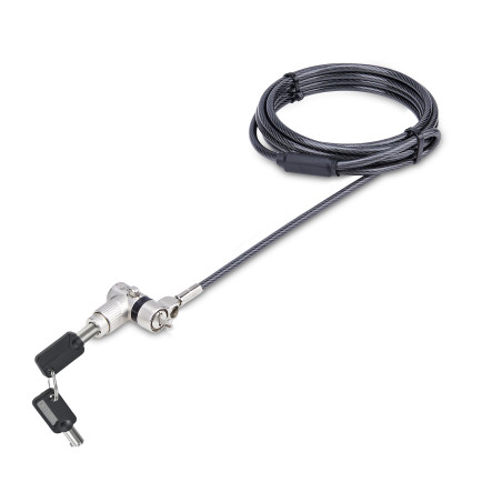 StarTech.com Antivol Universel 3-en-1 pour PC, Câble de Verrouillage à Clé Maîtresse, 2m, Compatible Noble Wedge/Nano/K-Slot