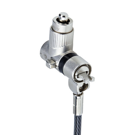 StarTech.com Antivol Universel 3-en-1 pour PC, Câble de Verrouillage à Clé Maîtresse, 2m, Compatible Noble Wedge/Nano/K-Slot