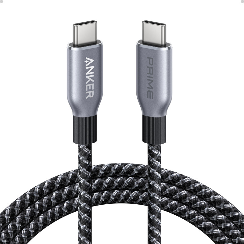 Anker Prime Câble USB C vers USB C, 240W Câble USB C Recharge Rapide, Nylon Tressé Upcyclé Haute Durabilité, câble USB 2.0 pour Anker Prime Câble USB C vers USB C, 240W Câble USB C Recharge Rapide, Nylon Tressé Upcyclé Haute Durabilité, câble USB 2.0 pour