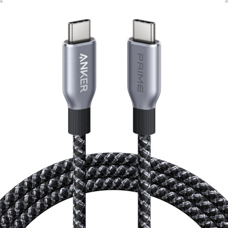 Anker Prime Câble USB C vers USB C, 240W Câble USB C Recharge Rapide, Nylon Tressé Upcyclé Haute Durabilité, câble USB 2.0 pour