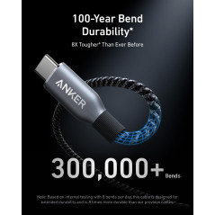 Anker Prime Câble USB C vers USB C, 240W Câble USB C Recharge Rapide, Nylon Tressé Upcyclé Haute Durabilité, câble USB 2.0 pour 